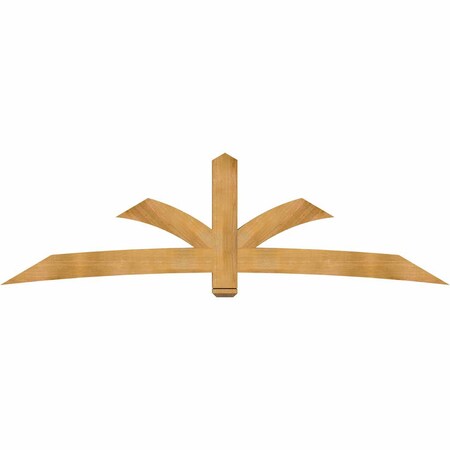 Ekena Millwork Davenport Timber Gable Bracket, Western Red Cedar, 108"W x 31 1/2"H x 4"D x 6"F, 7/12 Pitch GBW108X31X0406DAV00RWR